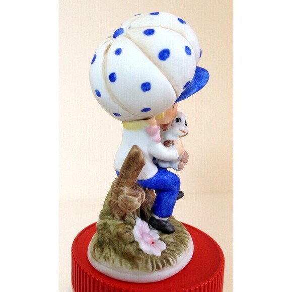 Kelvin Child on Fence Rail with Puppy Porcelain Knick knack - Picture 5 of 8